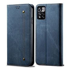 Funda de pano Cartera con Soporte para Xiaomi Redmi Note 11 5G Azul