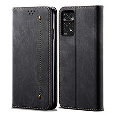 Funda de pano Cartera con Soporte para Xiaomi Redmi Note 12 Pro 4G Negro