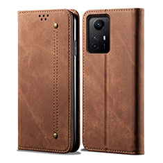 Funda de pano Cartera con Soporte para Xiaomi Redmi Note 12S Marron