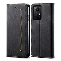 Funda de pano Cartera con Soporte para Xiaomi Redmi Note 12S Negro