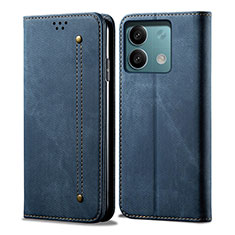 Funda de pano Cartera con Soporte para Xiaomi Redmi Note 13 Pro 5G Azul