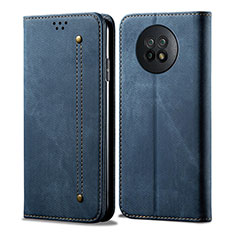 Funda de pano Cartera con Soporte para Xiaomi Redmi Note 9 5G Azul