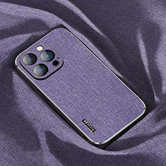 Funda de Pano Silicona Ultrafina Goma Carcasa AT1 para Apple iPhone 13 Pro Max Morado