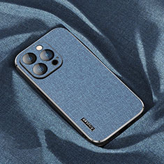 Funda de Pano Silicona Ultrafina Goma Carcasa AT1 para Apple iPhone 14 Pro Azul