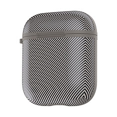 Funda de Silicona con Mosqueton Enchufe para AirPods Carcasa de Carga C09 Gris Oscuro