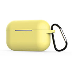 Funda de Silicona con Mosqueton Enchufe para AirPods Pro Carcasa de Carga C02 Amarillo