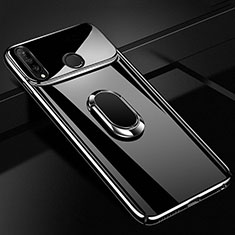 Funda Dura Plastico Rigida Carcasa Espejo 360 Grados con Magnetico Anillo de dedo Soporte para Huawei P30 Lite Negro