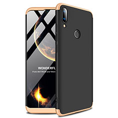 Funda Dura Plastico Rigida Carcasa Mate A01 para Huawei Enjoy 9 Plus Oro y Negro