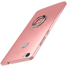 Funda Dura Plastico Rigida Carcasa Mate con Anillo de dedo Soporte A01 para Huawei Honor V8 Max Oro Rosa