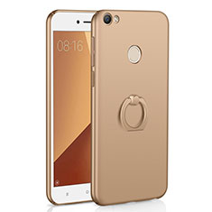 Funda Dura Plastico Rigida Carcasa Mate con Anillo de dedo Soporte A01 para Xiaomi Redmi Note 5A High Edition Oro