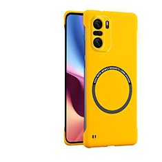 Funda Dura Plastico Rigida Carcasa Mate con Mag-Safe Magnetic para Xiaomi Redmi K40 5G Amarillo