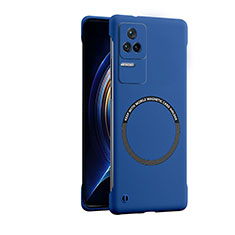 Funda Dura Plastico Rigida Carcasa Mate con Mag-Safe Magnetic para Xiaomi Redmi K50 5G Azul