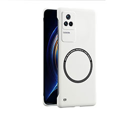 Funda Dura Plastico Rigida Carcasa Mate con Mag-Safe Magnetic para Xiaomi Redmi K50 5G Blanco