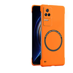 Funda Dura Plastico Rigida Carcasa Mate con Mag-Safe Magnetic para Xiaomi Redmi K50 5G Naranja