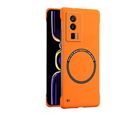 Funda Dura Plastico Rigida Carcasa Mate con Mag-Safe Magnetic para Xiaomi Redmi K60 5G Naranja