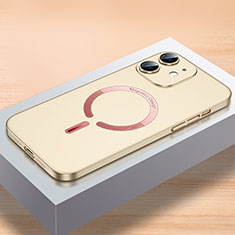 Funda Dura Plastico Rigida Carcasa Mate con Mag-Safe Magnetic QC1 para Apple iPhone 12 Oro