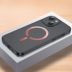 Funda Dura Plastico Rigida Carcasa Mate con Mag-Safe Magnetic QC1 para Apple iPhone 15 Negro