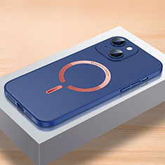 Funda Dura Plastico Rigida Carcasa Mate con Mag-Safe Magnetic QC1 para Apple iPhone 15 Plus Azul