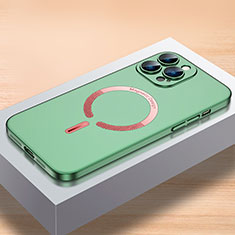 Funda Dura Plastico Rigida Carcasa Mate con Mag-Safe Magnetic QC1 para Apple iPhone 15 Pro Verde