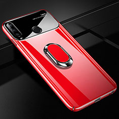 Funda Dura Plastico Rigida Carcasa Mate con Magnetico Anillo de dedo Soporte A01 para Huawei Enjoy 10 Plus Rojo