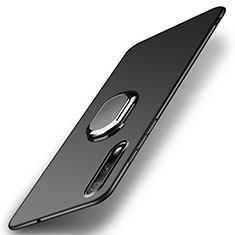 Funda Dura Plastico Rigida Carcasa Mate con Magnetico Anillo de dedo Soporte A01 para Huawei P Smart Z (2019) Negro