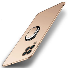 Funda Dura Plastico Rigida Carcasa Mate con Magnetico Anillo de dedo Soporte A01 para Xiaomi Mi 10 Lite Oro