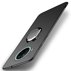 Funda Dura Plastico Rigida Carcasa Mate con Magnetico Anillo de dedo Soporte A01 para Xiaomi Mi 10i 5G Negro