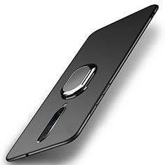 Funda Dura Plastico Rigida Carcasa Mate con Magnetico Anillo de dedo Soporte A01 para Xiaomi Poco X2 Negro