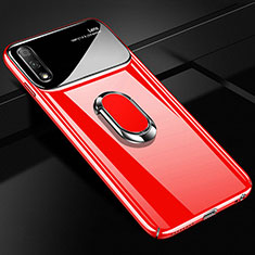 Funda Dura Plastico Rigida Carcasa Mate con Magnetico Anillo de dedo Soporte A02 para Huawei P Smart Z (2019) Rojo