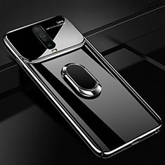 Funda Dura Plastico Rigida Carcasa Mate con Magnetico Anillo de dedo Soporte A02 para Xiaomi Redmi K30 5G Negro