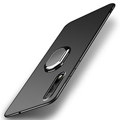 Funda Dura Plastico Rigida Carcasa Mate con Magnetico Anillo de dedo Soporte A04 para Huawei P Smart Z (2019) Negro