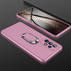 Funda Dura Plastico Rigida Carcasa Mate con Magnetico Anillo de dedo Soporte GK1 para Samsung Galaxy A53 5G Oro Rosa
