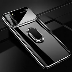 Funda Dura Plastico Rigida Carcasa Mate con Magnetico Anillo de dedo Soporte P01 para Huawei Nova 7 SE 5G Negro