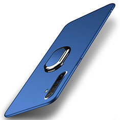 Funda Dura Plastico Rigida Carcasa Mate con Magnetico Anillo de dedo Soporte P01 para Realme X50 Pro 5G Azul