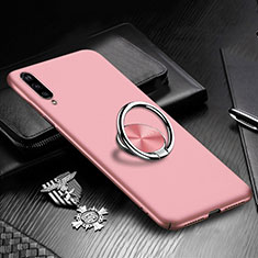 Funda Dura Plastico Rigida Carcasa Mate con Magnetico Anillo de dedo Soporte P01 para Xiaomi Mi A3 Oro Rosa