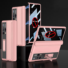 Funda Dura Plastico Rigida Carcasa Mate con Soporte AC3 para Huawei Mate X2 Rosa