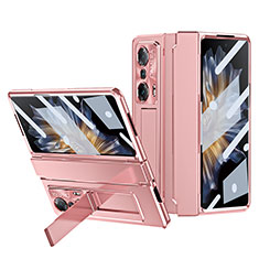 Funda Dura Plastico Rigida Carcasa Mate con Soporte ZL2 para Huawei Honor Magic Vs 5G Oro Rosa