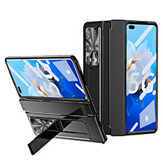 Funda Dura Plastico Rigida Carcasa Mate con Soporte ZL4 para Huawei Mate X2 Negro