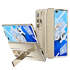 Funda Dura Plastico Rigida Carcasa Mate con Soporte ZL4 para Huawei Mate X2 Oro