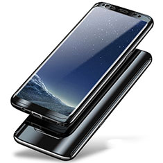 Funda Dura Plastico Rigida Carcasa Mate Frontal y Trasera 360 Grados A01 para Samsung Galaxy Note 8 Negro