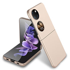 Funda Dura Plastico Rigida Carcasa Mate Frontal y Trasera 360 Grados AC5 para Huawei P60 Pocket Oro