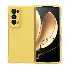 Funda Dura Plastico Rigida Carcasa Mate Frontal y Trasera 360 Grados BH1 para Huawei Honor Magic V2 5G Amarillo