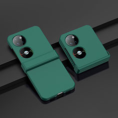 Funda Dura Plastico Rigida Carcasa Mate Frontal y Trasera 360 Grados BH1 para Huawei P60 Pocket Verde