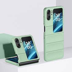 Funda Dura Plastico Rigida Carcasa Mate Frontal y Trasera 360 Grados BH1 para Oppo Find N2 Flip 5G Menta Verde