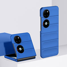 Funda Dura Plastico Rigida Carcasa Mate Frontal y Trasera 360 Grados BH3 para Huawei P60 Pocket Azul