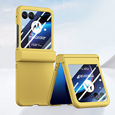 Funda Dura Plastico Rigida Carcasa Mate Frontal y Trasera 360 Grados BH3 para Motorola Moto Razr 40 Ultra 5G Amarillo