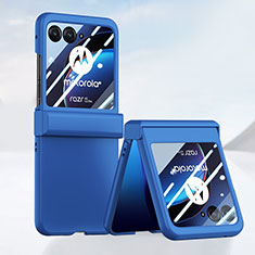 Funda Dura Plastico Rigida Carcasa Mate Frontal y Trasera 360 Grados BH3 para Motorola Moto Razr 40 Ultra 5G Azul