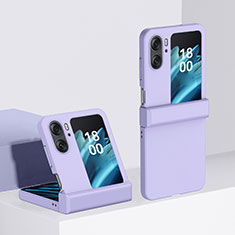 Funda Dura Plastico Rigida Carcasa Mate Frontal y Trasera 360 Grados BH3 para Oppo Find N2 Flip 5G Morado