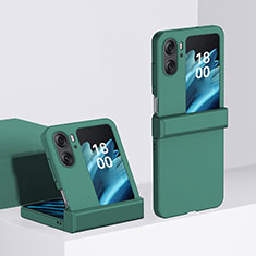 Funda Dura Plastico Rigida Carcasa Mate Frontal y Trasera 360 Grados BH3 para Oppo Find N2 Flip 5G Verde