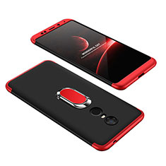 Funda Dura Plastico Rigida Carcasa Mate Frontal y Trasera 360 Grados con Anillo de dedo Soporte para Xiaomi Redmi Note 5 Indian Version Multicolor